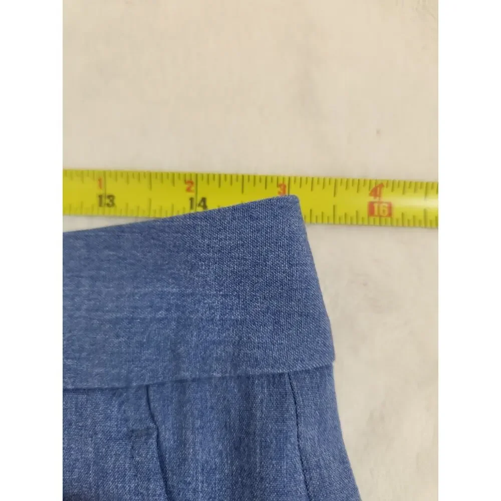 Banana Republic Ryan Pants Womens 4P 4 Petite Blue Chino Dress Business